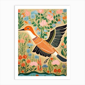 Maximalist Bird Painting Loon Art Print