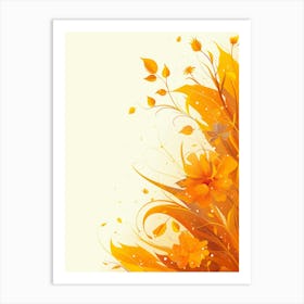 Autumn Flowers Art Print