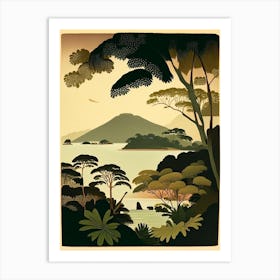 Komodo Island Indonesia Rousseau Inspired Tropical Destination Art Print