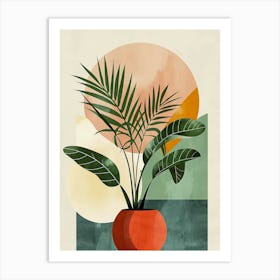 Tropical Plant in a pot Art Print