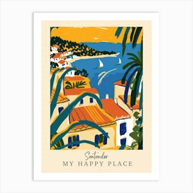 My Happy Place Santander 1 Travel Poster Art Print