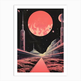 Mars Space Station | Retro Sci-fi Art Print