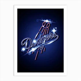 Los Angeles Dodgers Logo Art Print