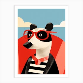Little Badger 1 Wearing Sunglasses Art Print