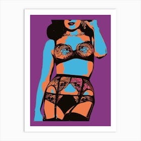 Abstract Geometric Sexy Woman (48) 1 Art Print