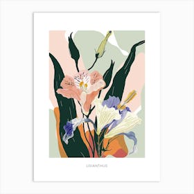 Colourful Flower Illustration Poster Lisianthus 4 Art Print