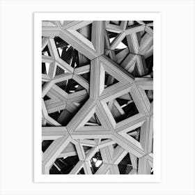 Abstract Structure In Black And White Art Print