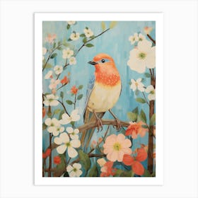 Eastern Bluebird 3 Detailed Bird Painting Art Print