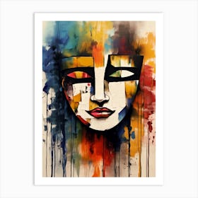 Abstract Face Painting Art Print