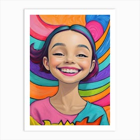 Portrait Of A Girl-Reimagined Art Print