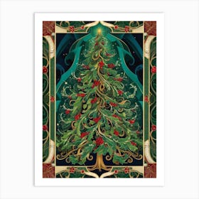 Christmas Tree 36 Style William Morris Art Print