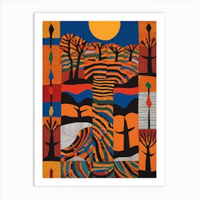 African Quilting Inspired Art, 1210 Art Print