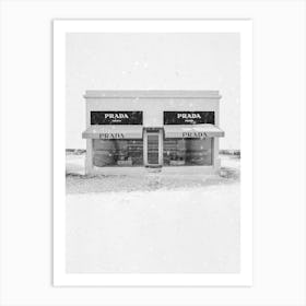 Snowing @Prada Marfa Art Print