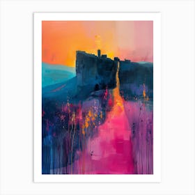 Sunset At The Castle 1 Art Print