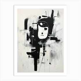 Black And White Abstract Painting Art Print