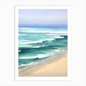 Stinson Beach, California Watercolour Art Print