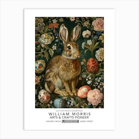 William Morris Easter Rabbits Textile  Art Print