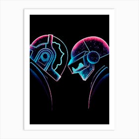 Daft Punk & Daft Punk 1 Art Print