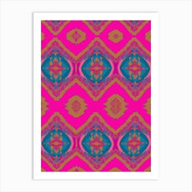 Pink And Blue Art Print