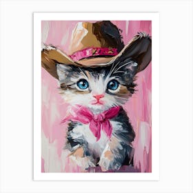 Cowgirl Kitten 1 Art Print