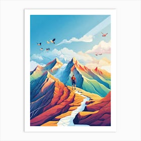 Journey In The Mountains Art Print