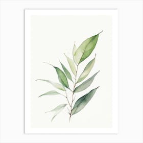 Marsh Tea Leaf Minimalist Watercolour Art Print