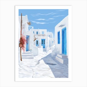 Greece Winter Village 1 Art Print