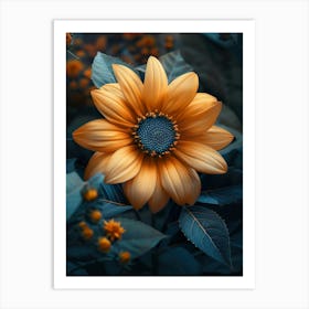 Sunflower In The Dark 1 Art Print