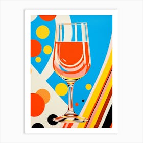 Pop Art Style Dotty Cocktails 3 Art Print