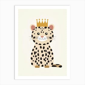 Little Leopard 1 Wearing A Crown Art Print