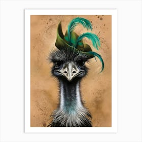 Emu Canvas Print Art Print