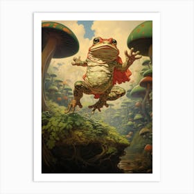 Leap Of Faith Budgetts Frog 3 Art Print