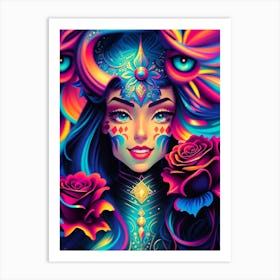 Psychedelic Girl 1 Art Print