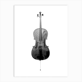 Cello Line Art Art Print