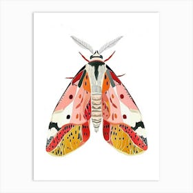 Colourful Insect Illustration Moth 46 Art Print