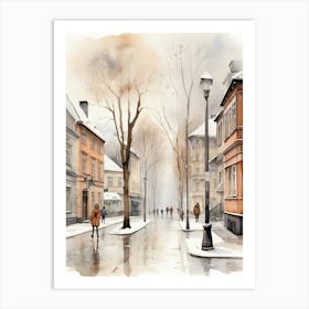 Watercolor Street Scene 8 Art Print