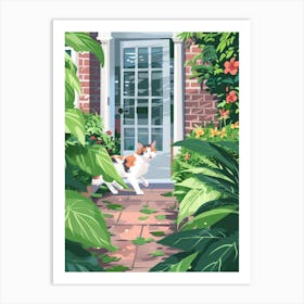 Cat In The Garden 14 Art Print