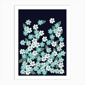 Blue Daisies Art Print