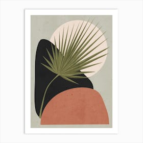 Tropical Palm Leaf Abstract Art Print