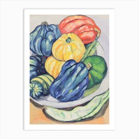 Hubbard Squash 2 Fauvist vegetable Art Print