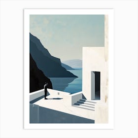 'The White House' Greece Art Print