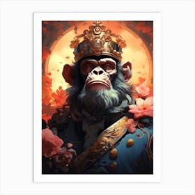 King Of Monkeys Art Print