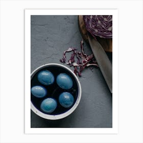 Blue Eggs In A Bowl 2 Art Print