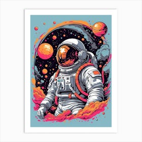 Astronaut In Space 1 Art Print