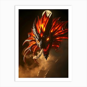 Dragon on Fire Art Print