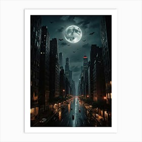 The City's Poetic Night New York City Art Print