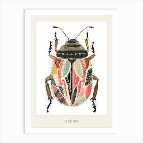 Colourful Insect Illustration June Bug 9 Poster Art Print