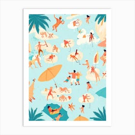 Beach Scene Art Print