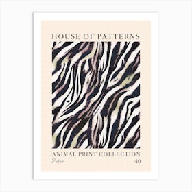 House Of Patterns Zebra Animal Print Pattern 7 Art Print