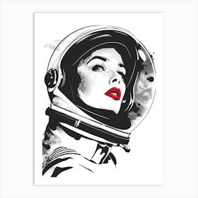 Woman In Space 3 Art Print